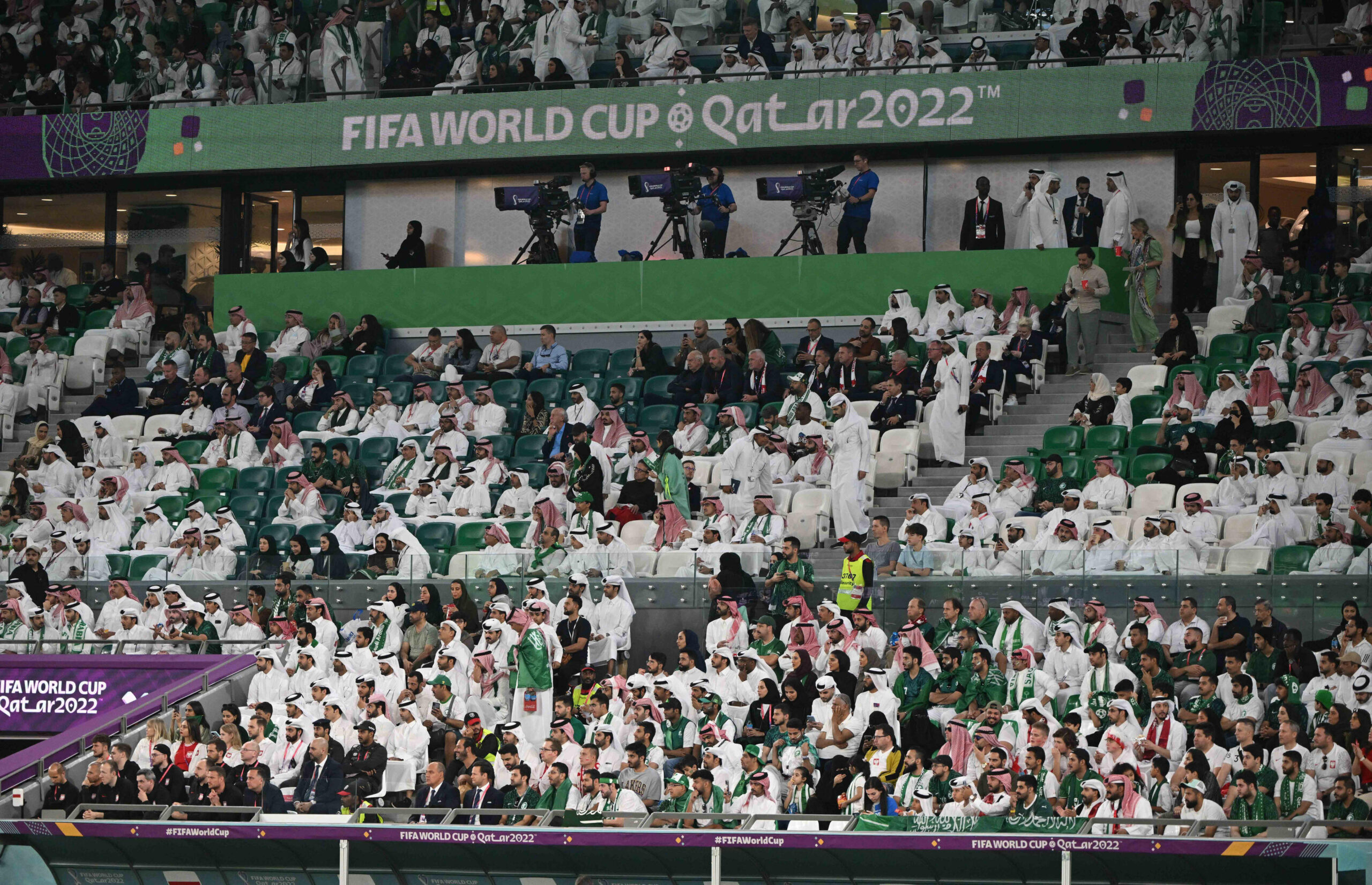 Saudi-Arabien-Fans auf der Tribüne bei der WM