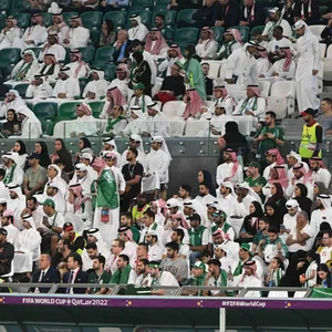Saudi-Arabien-Fans auf der Tribüne bei der WM