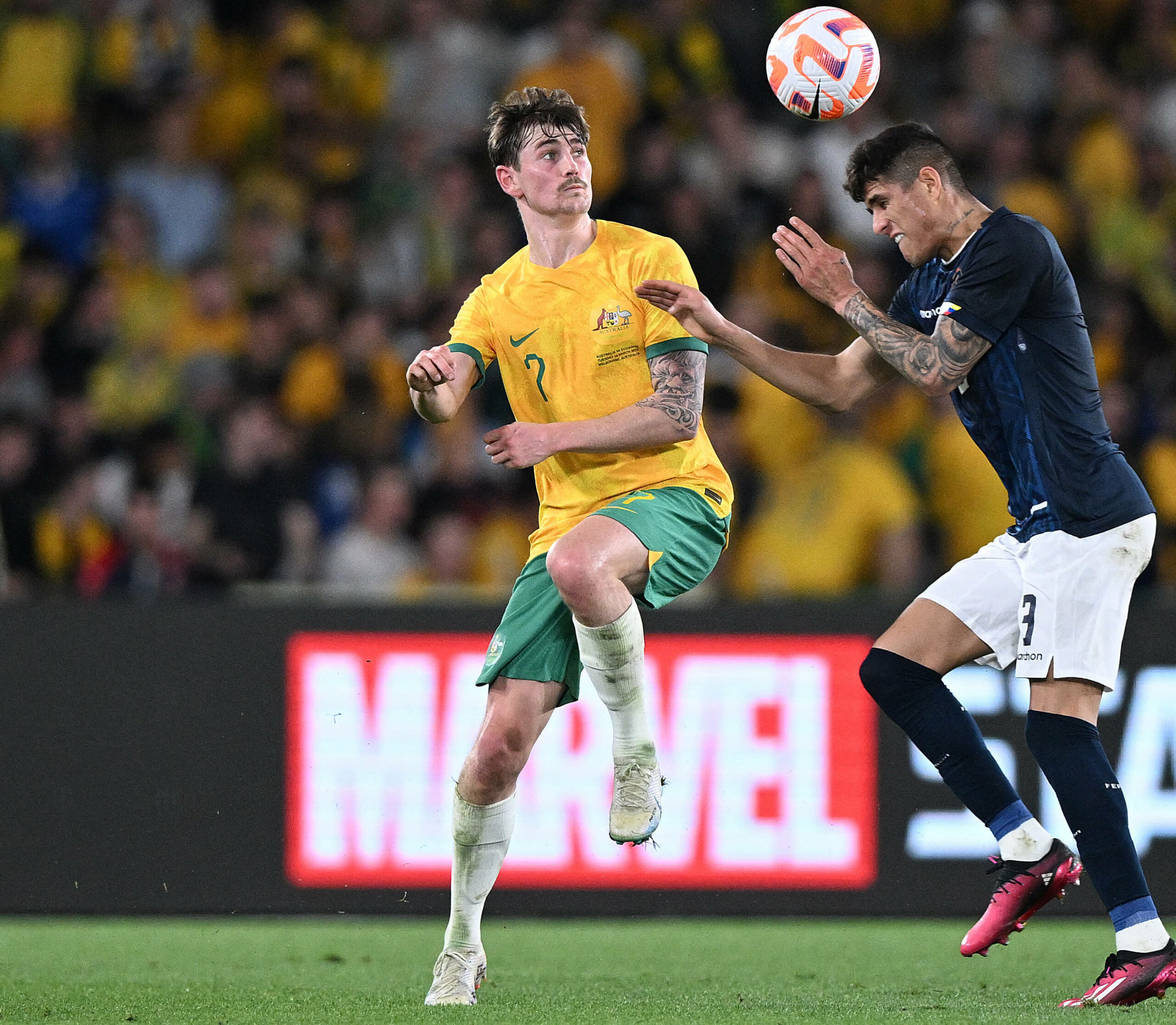 Connor Metcalfe im Länderspiel Australiens gegen Ecuador.