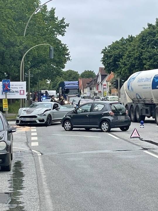 Die zwei am Unfall beteiligten Autos.