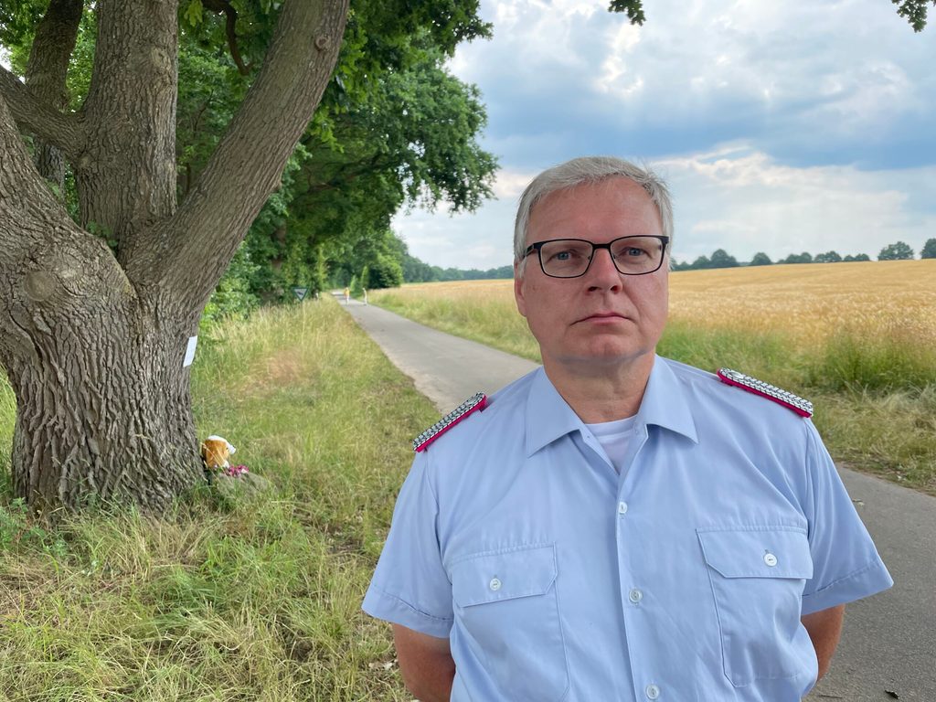 Timo Gebhardt, Ortsbrandmeister von Toppenstedt und Einsatzleiter am Samstag.