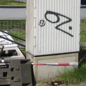 Der Schriftzug „OZ“ an einem Hamburger Stromkasten