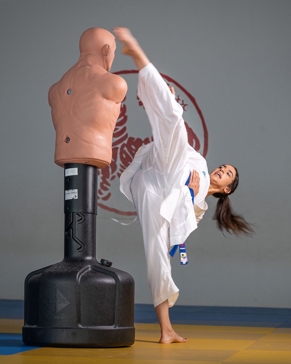 Karate-Kämpferin Reem Khamis im Training.