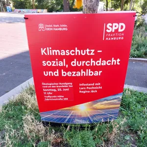 SPD-Plakat für eine Klimaschutz-Aktion