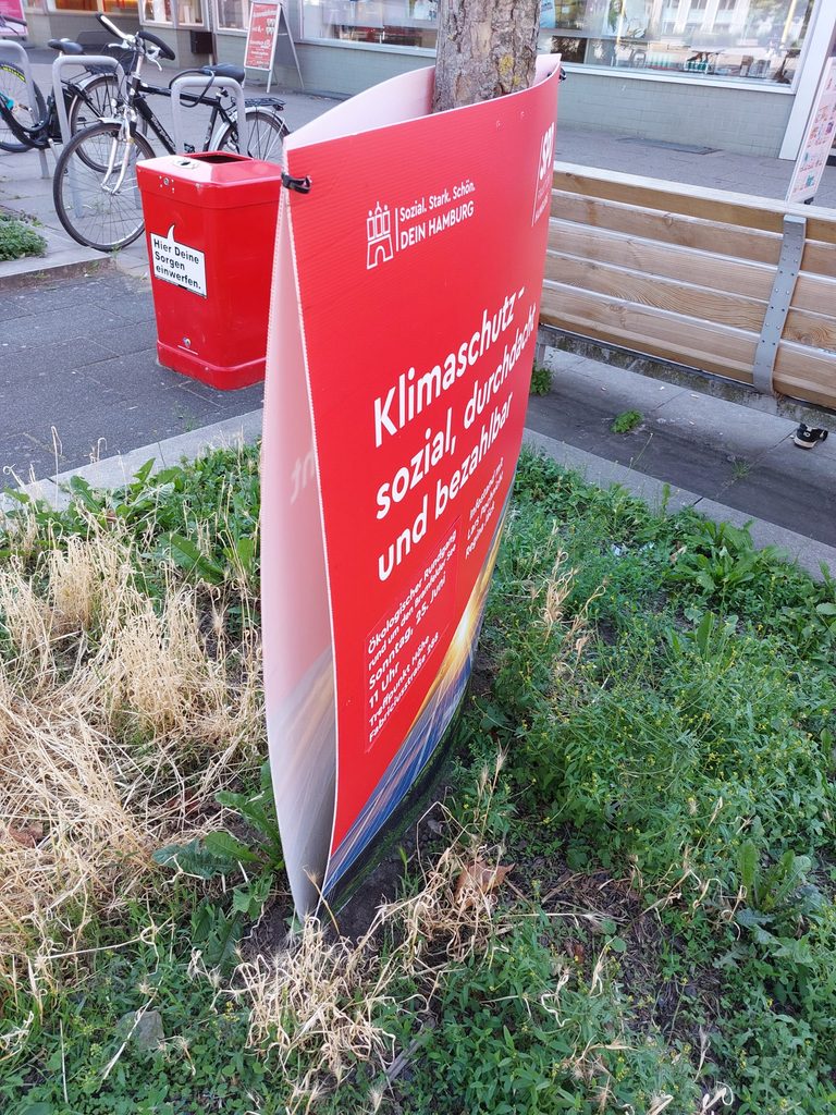 SPD-Plakat aus Plastik