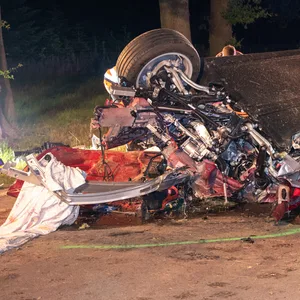 Tesla bei Unfall zerrissen – Fahrer stirbt