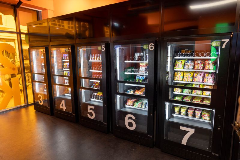 Aufnahme der Automaten im Kiosk