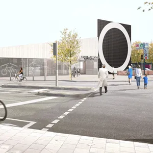 Das Fahrradparkhaus soll mehr als 16 Millionen Euro kosten. (Visualisierung)