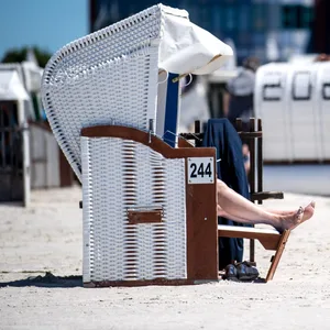 Strandkörbe im Sommer in Norddeich