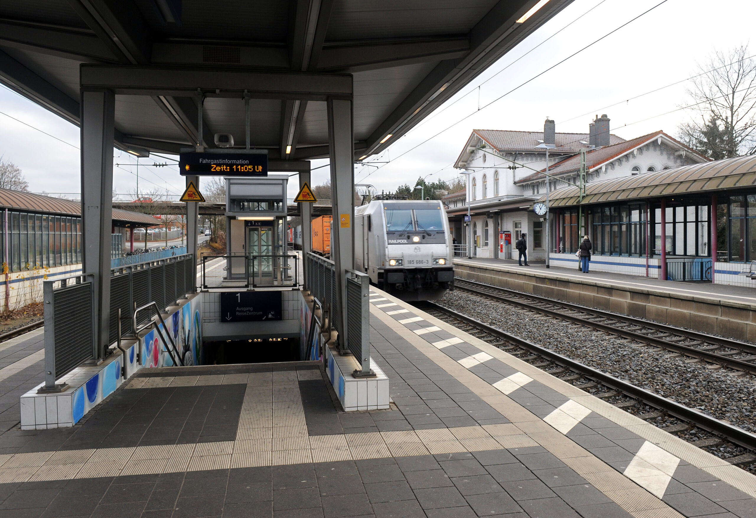 Der Bahnhof in Achim in Niedersachsen