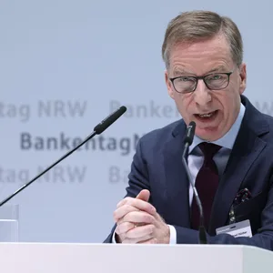 Michael Hüther, Direktor des Institut der deutschen Wirtschaft (IW) spricht beim NRW-Bankentag.