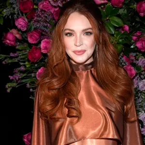 Lindsay Lohan bei der Christian Siriano Herbst/Winter 2023 Modenschau in New York.
