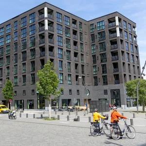 Neubauten in der HafenCity in Hamburg