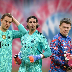 Manuel Neuer, Yann Sommer und Alexander Nübel im Bayern-Torwarttrikot.
