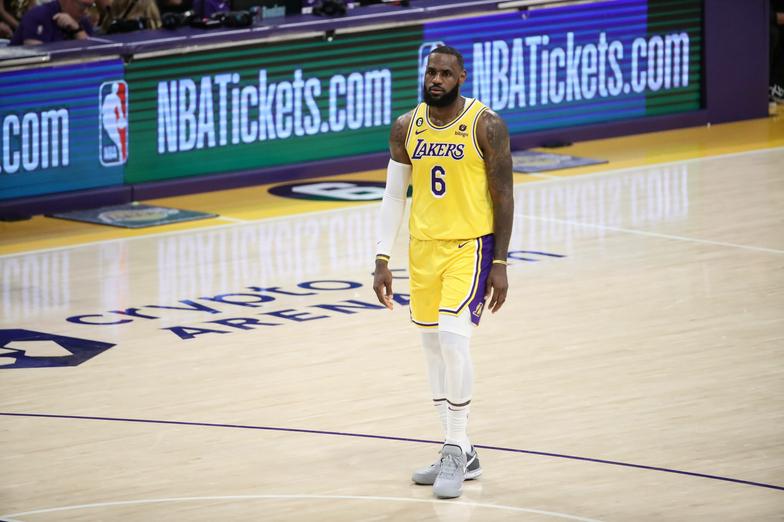 LeBron James beim Spiel der LA Lakers