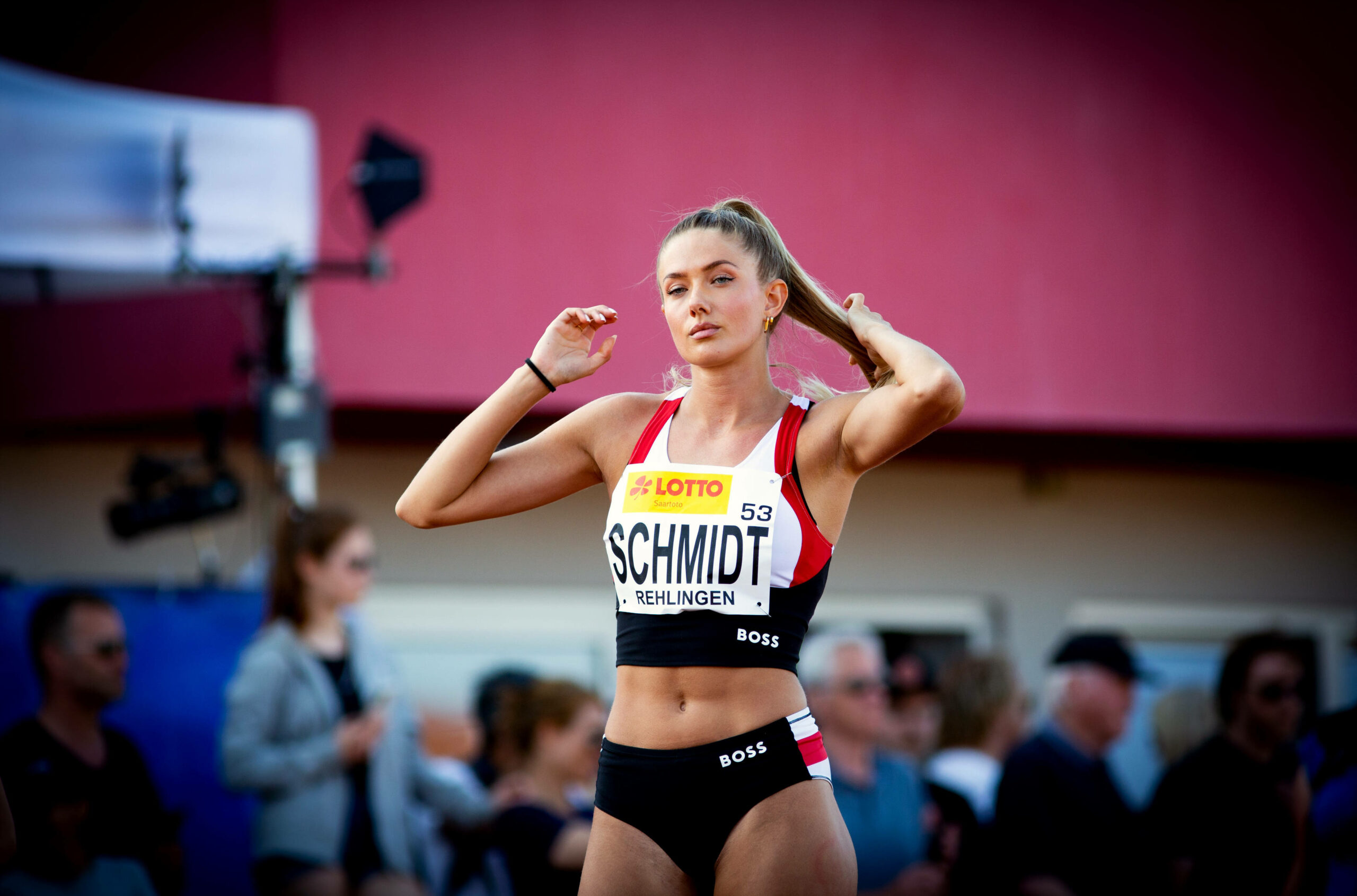 Alica Schmidt bei einem Leichtathletik-Wettbewerb