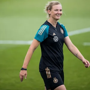 Alexandra gut gelaunt beim Training.