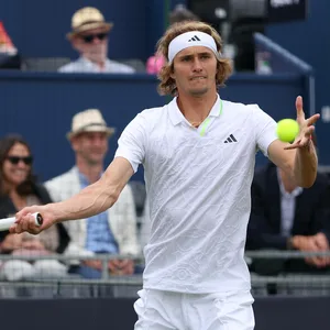 Alexander Zverev beim Training in London