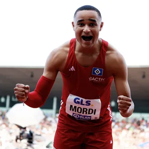 Manuel Mordi vom HSV gewinnt Gold bei den deutschen Meisterschaften der Leichtathletik