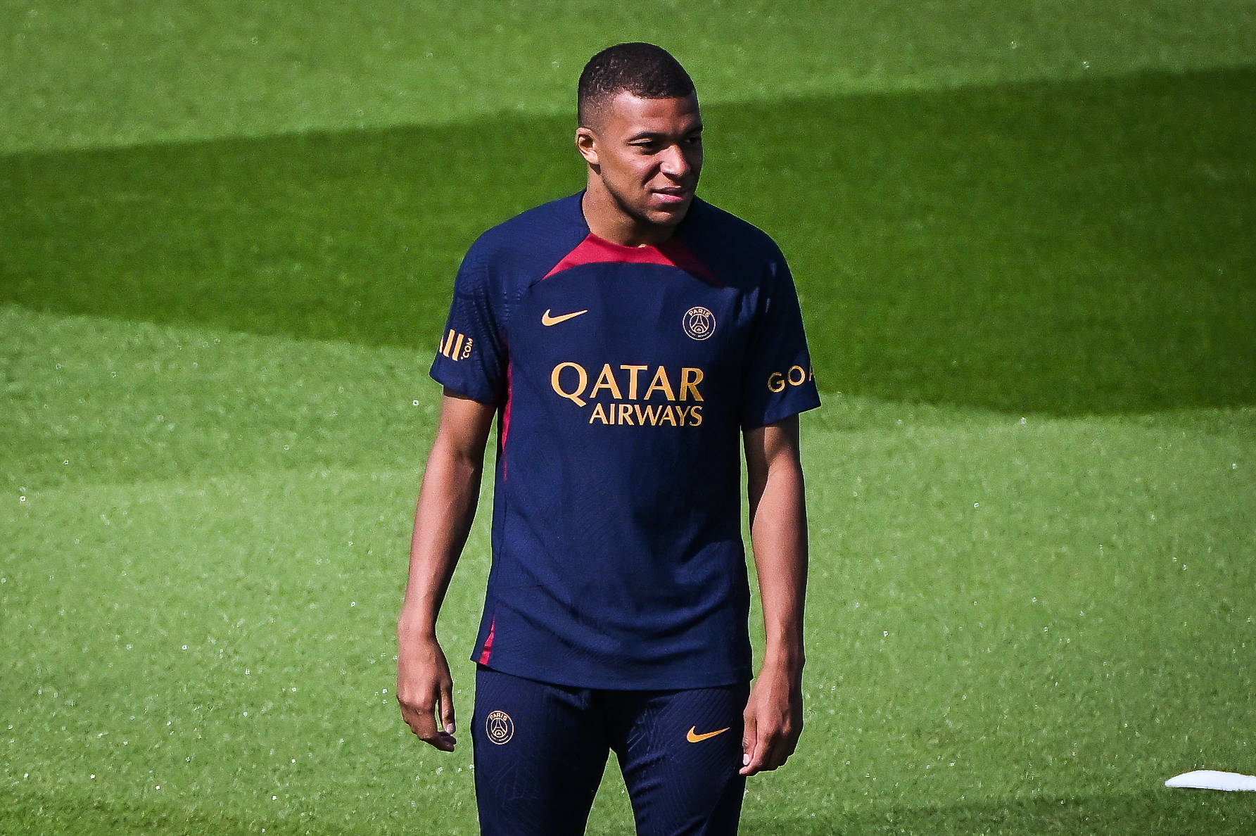 Kylian Mbappé im Training von PSG.