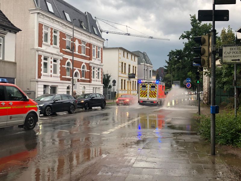 As here in Pinneberg, very large amounts of rain fell in a very short time on Monday afternoon.