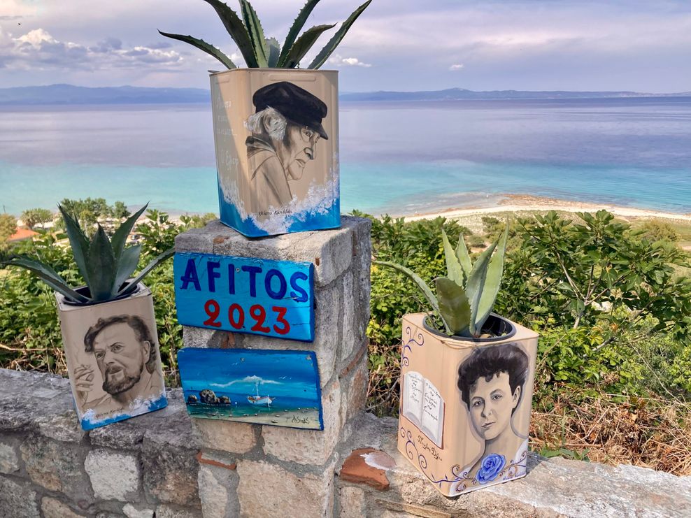 Kunst im Dorf Afitos