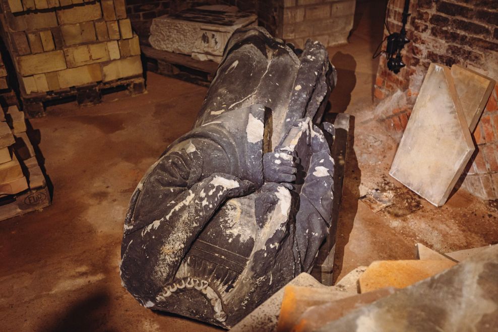Kopflos: die Statue des 1540 verstorbenen Theologen Stephan Kempe