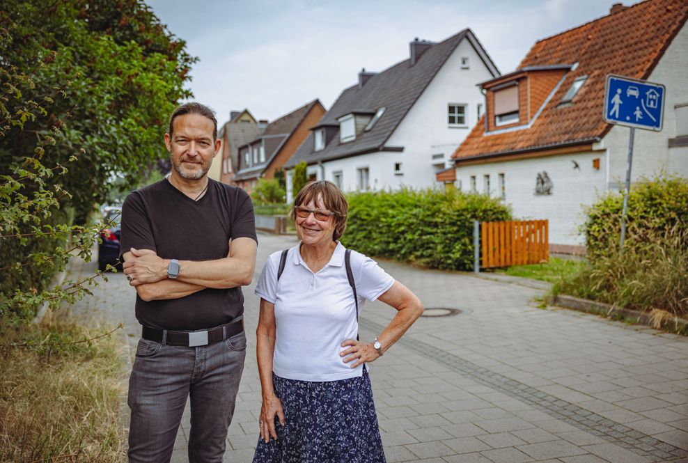 Thorsten Pohle und Angela Niedenführ leben in einer ruhigeren und grüneren Gegend in Billstedt.