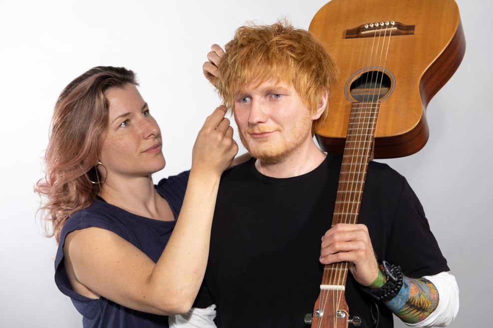 Bildhauerin Lisa Büscher hat Ed Sheeran hübsch fürs Hamburger Panoptikum gemacht.