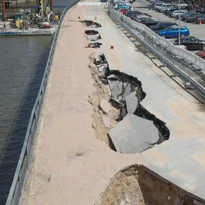 Am Kehrwieder klaffen derzeit große Löcher in der Straße.