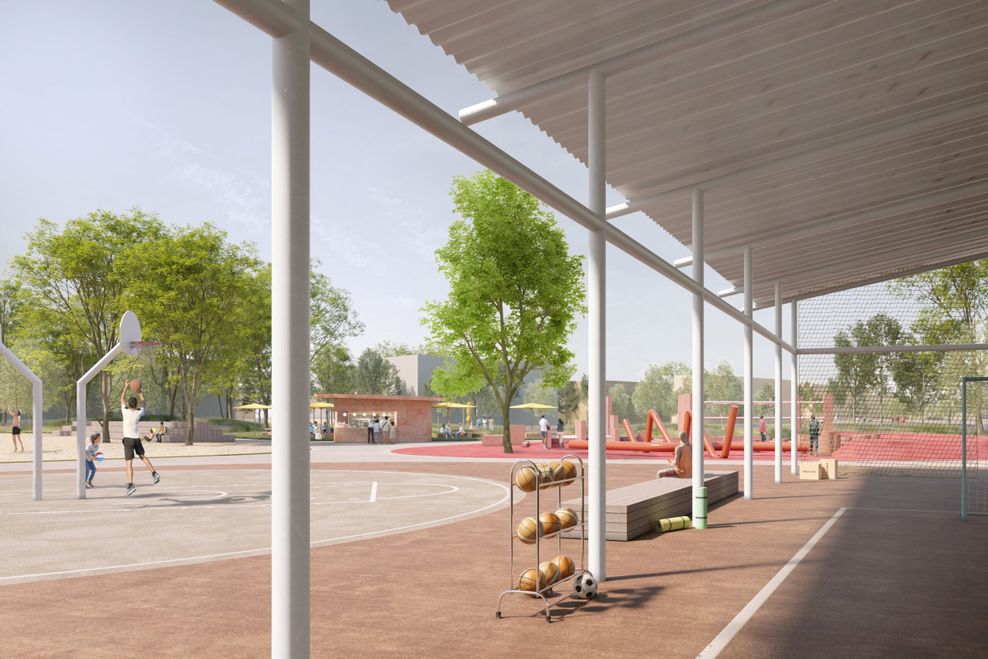 In und bei der Freilufthalle sollen Freizeitsportler auf ihre Kosten kommen.