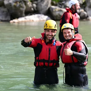 Sven Höh und Merlin Polzin beim Rafting