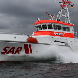 Der Seenotrettungskreuzer „Felix Sand“ der Deutschen Gesellschaft zur Rettung Schiffbruechiger (DGzRS) war im Einsatz.