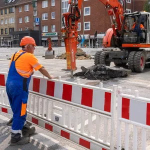 Bauarbeiten an der Wandsbeker Chaussee
