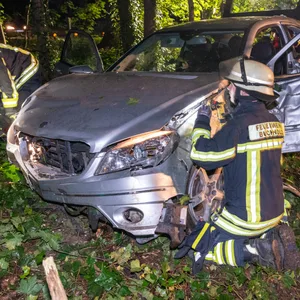 Der Mercedes war von der Straße aus kaum noch zu sehen.
