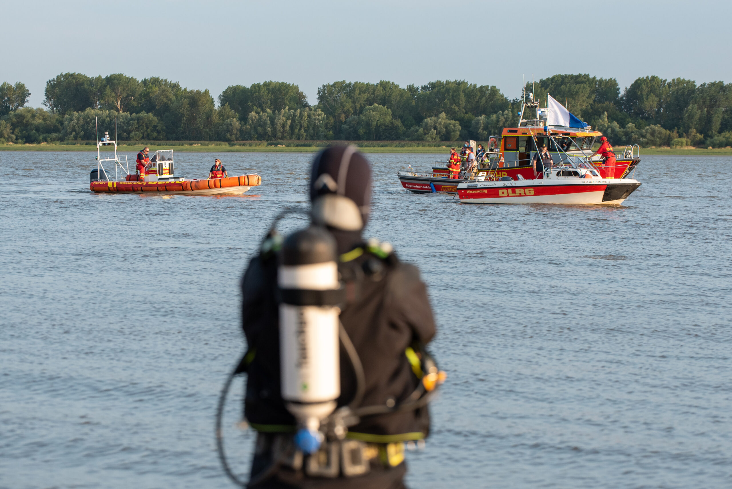 Rettungseinsatz an der Elbe