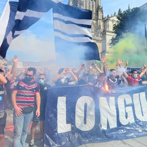 Fans von Girondins Bordeaux protestieren gegen die eigene Vereinsführung (Archivfoto)