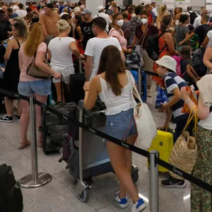Am Montag gab es noch viele Verzögerungen am Flughafen von Palma.