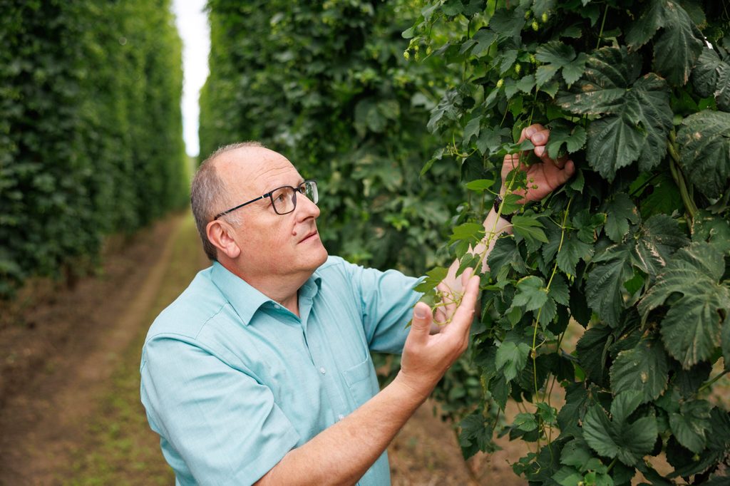 Johann Portner, Leiter der Arbeitsgruppe Hopfenbau bei der Bayerischen Landesanstalt