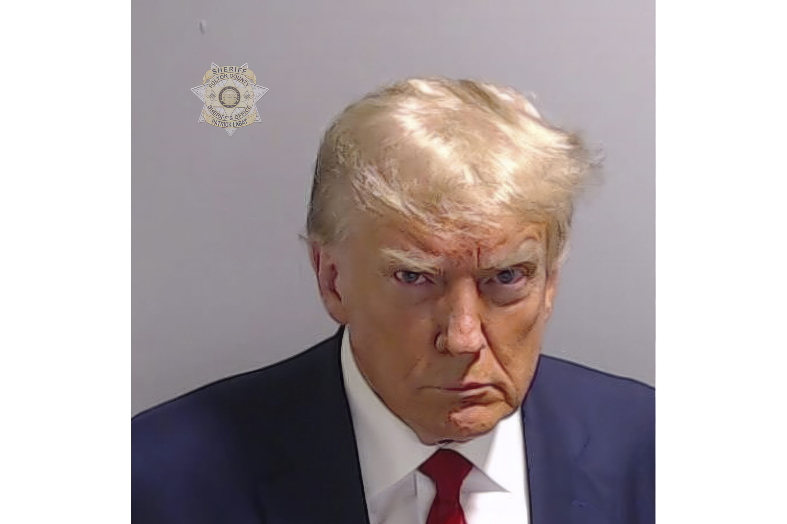 Schaut ganz schön grimmig in die Kamera: Ex-Präsident Donald Trump und das offizielle Polizei-Foto
