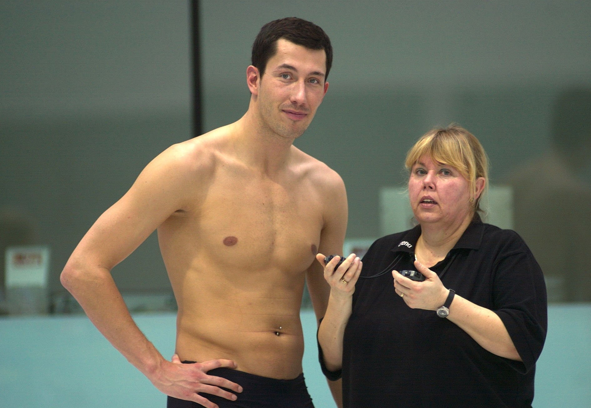 Stev Theloke mit seiner Trainerin Beate Ludewig