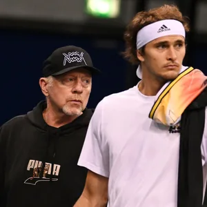 Boris Becker und Alexander Zverev (v.l.) bei der Qualifikation für den Davis Cup