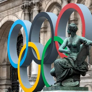 Die Olympischen Ringe in Paris