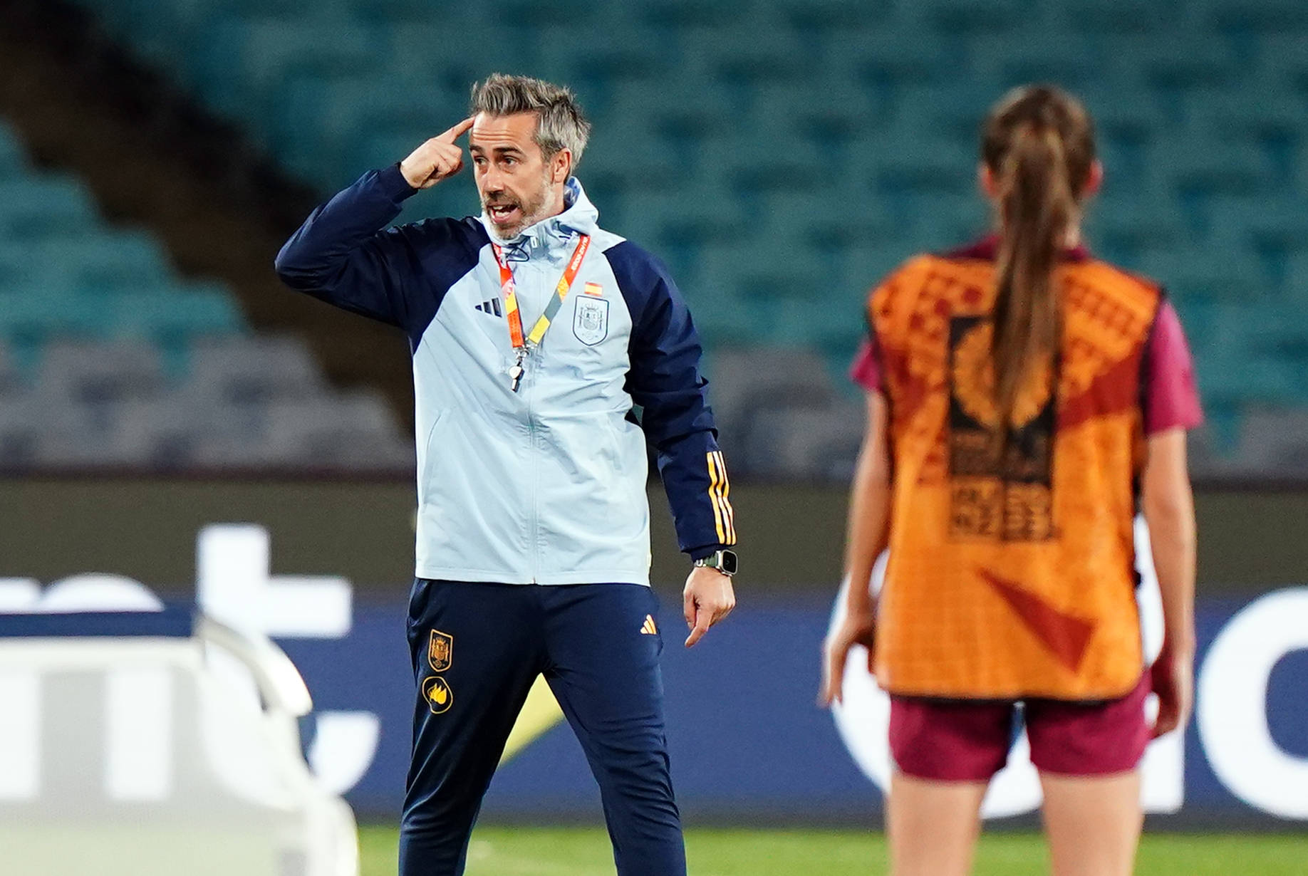 Spanien-Trainer Jorge Vilda beim Training vor dem WM-Finale