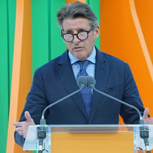 Leichtathletik-Boss Sebastian Coe bei der Eröffnungsfeier für die WM in Budapest.