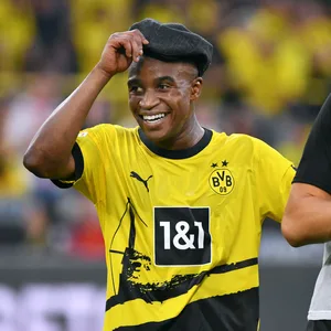 BVB-Stürmer Youssoufa Moukoko nach dem Spiel gegen Köln