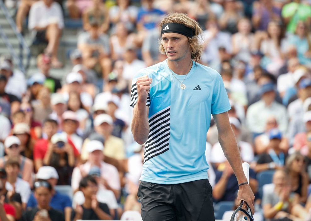 Alexander Zverev jubelt bei den US Open