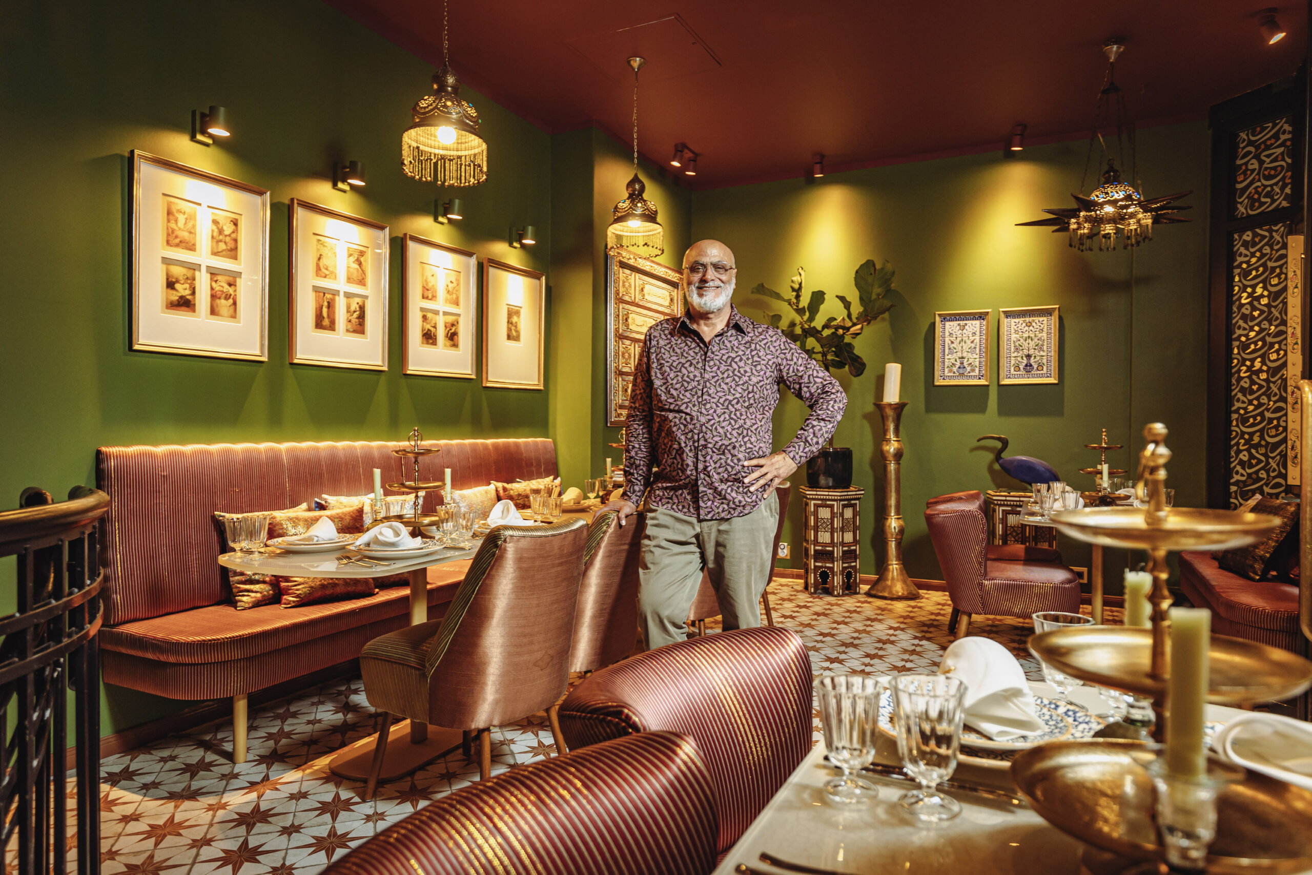 Top-Gastronom Hanna Saliba steht in seinem Restaurant „Saliba“