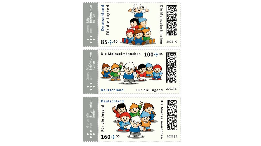 Seit Anfang August sind die Mainzelmännchen als sogenanntes Sonderpostwertzeichen auf Briefmarken im Handel erhältlich.