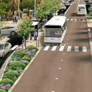 Moderne Busstrecke in Cannes